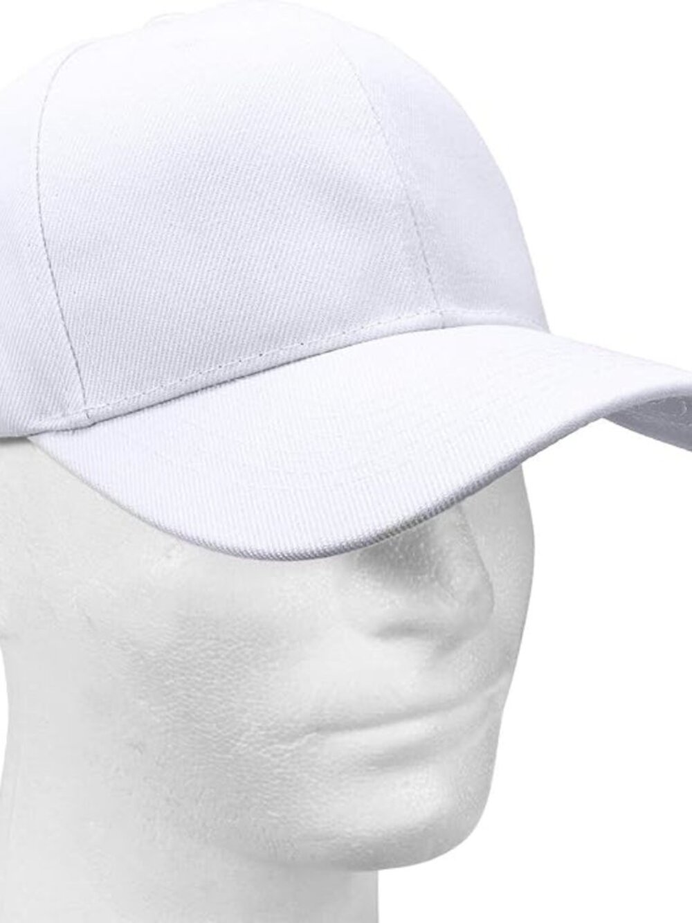 White Baseball Cap Adjustable Size for Running Workouts, Tennis, Pickleball